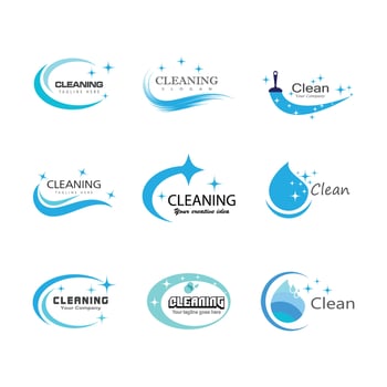 Cleaning logo template symbol design vector