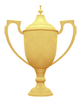 Golden retro trophy png