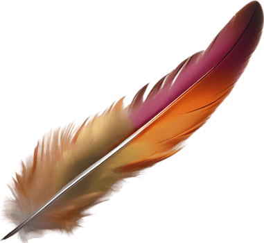 Close-up of rainbow-colored feathers inspired by the rainbow lorikeet. AI-Generated. png
