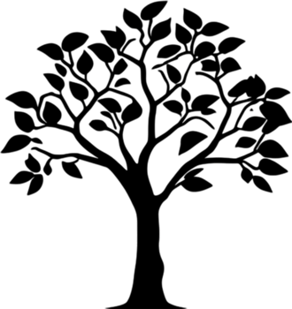 Close-up image of Tree logo. AI-Generated. png