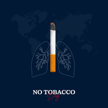 World Tobacco Day, No Smoking Day Social Media Poster Design vector