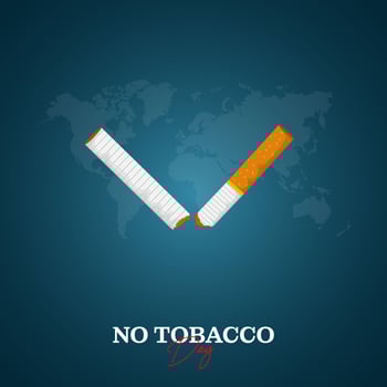 World Tobacco Day, No Smoking Day Social Media Poster Design vector