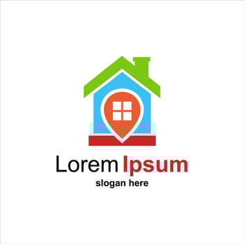 House Location Logo Design Template vector
