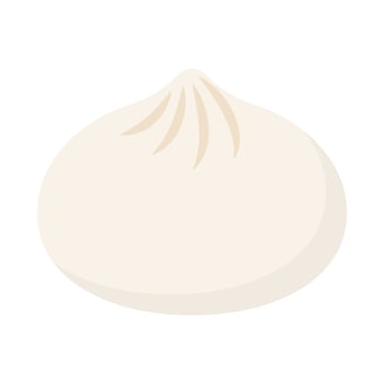 Steamed meat bun icon. Bao icon. vector