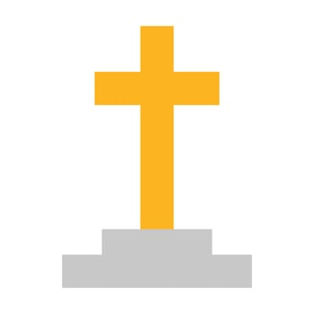 Modern Christian grave icon. vector