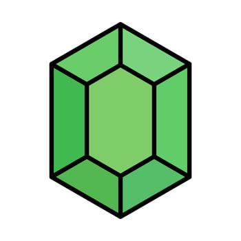 Emerald icon. Green Gem. vector