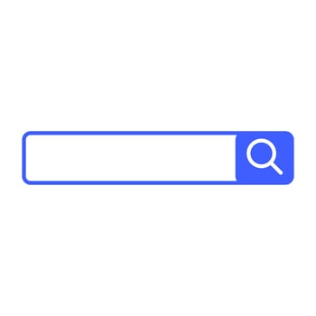 Blue search box icon with blank space. vector