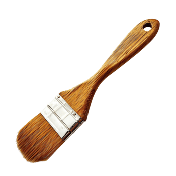 Paint brush with brown paint png