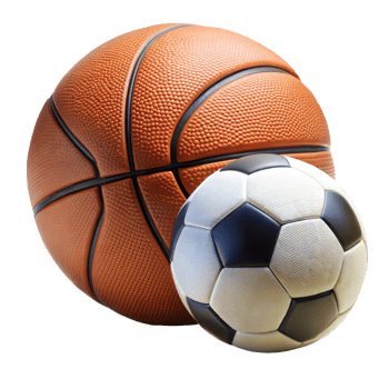 Basketball and Basketball Ball on Transparent Background png
