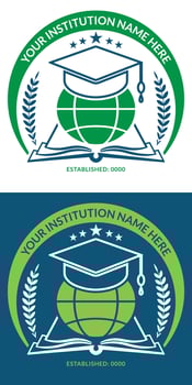Education logo and school badge design template vector