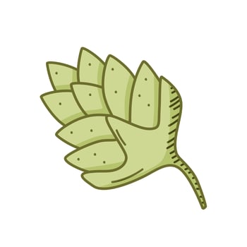 Hop plant icon doodle cartoon. illustration of a hop fruit sketch isolated on white. vector