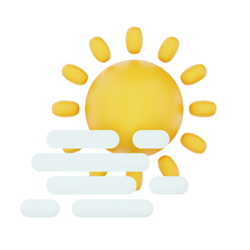 Foggy Day 3d render weather icons set png