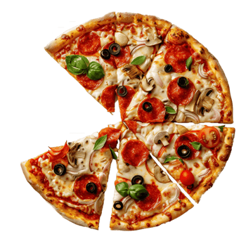 A Cheesy Delicious Pizza With Tasty Pepperoni on a Transparent Background, . png