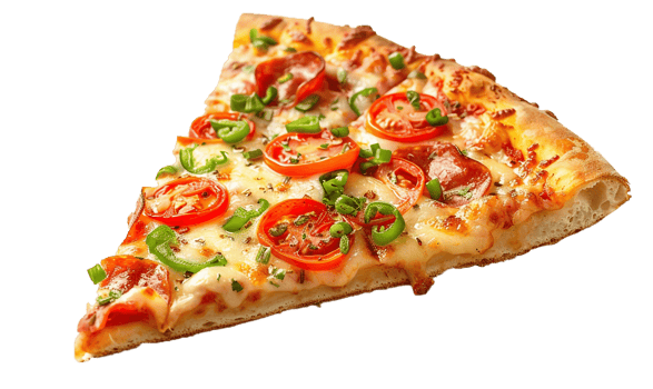 Slice of Cheesy Delicious Pizza With Tasty Pepperoni on a Transparent Background, . png