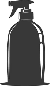 silhouette hand sanitizer bottle black color only vector