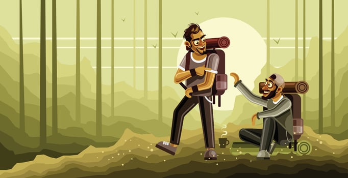 Camping Together Graphics Illustration vector