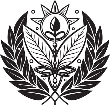medical logo design illustration black and white vector
