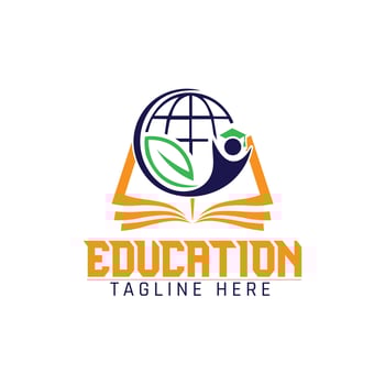 Education logo template design concept vector