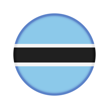 Round flag of Botswana png