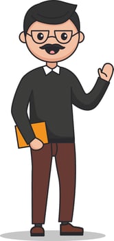 teacher cartoon illustration vector