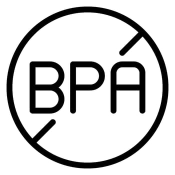 bpa free line icon vector