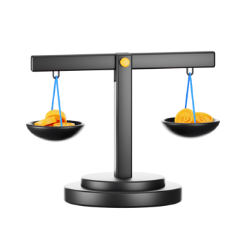 3d rendering financial balance icon. 3d business icon concept png