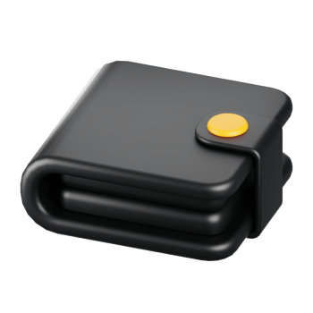 3d rendering wallet icon with cartoon style. 3d business icon concept png