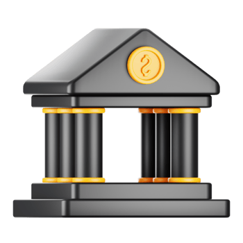 3d rendering bank icon with cartoon style. 3d business icon concept png
