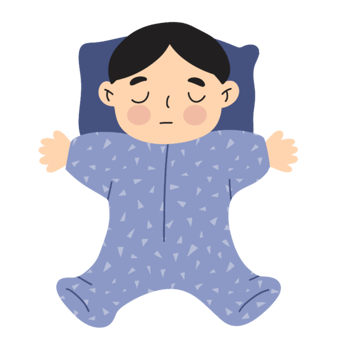 Children sleeping illustration png