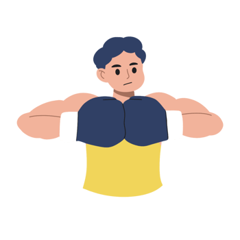 Man boxer player illustration png