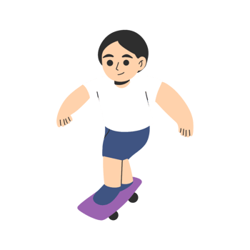 Skates boards player illustration png