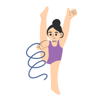 Girl rhythmic gymnastics illustration png