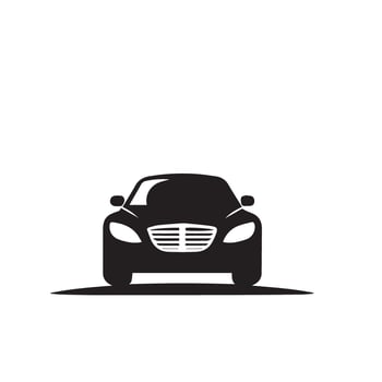 Car silhouette design on white background. car illustration.car logo vector