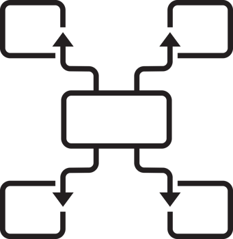 mind map square arrow line Icon. png