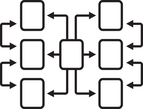 mind map man arrow line Icon. png