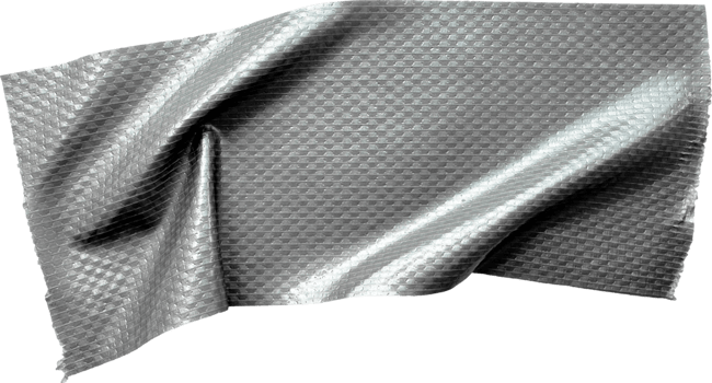Gray Textured Crumpled Torn Duct Tape png