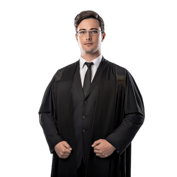 Portrait of handsome judge on transparent background png