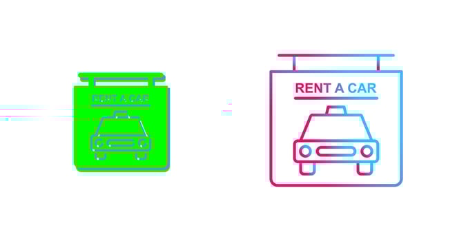 Rent a Car Icon Design vector
