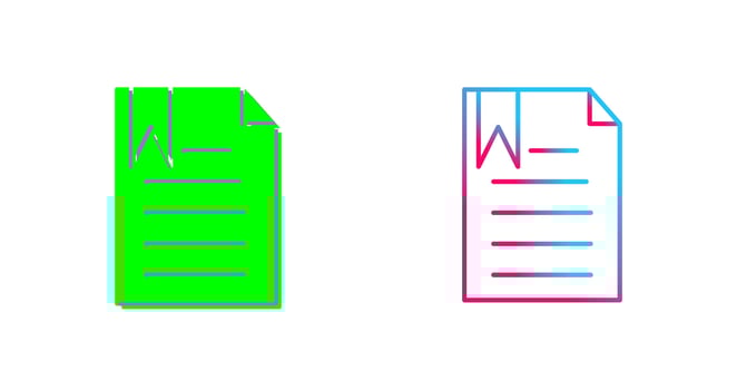 Unique Bookmarked Document Icon Design vector