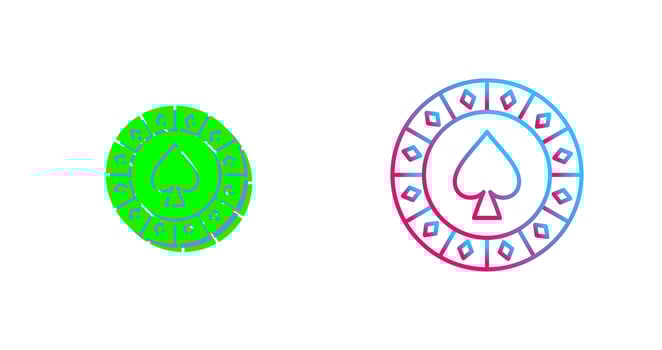 Spade Chip Icon Design vector