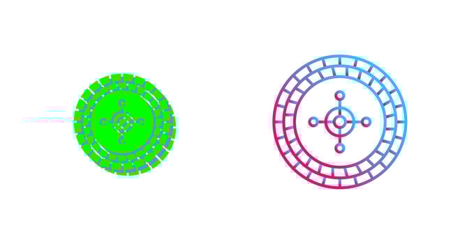 Roulette Icon Design vector