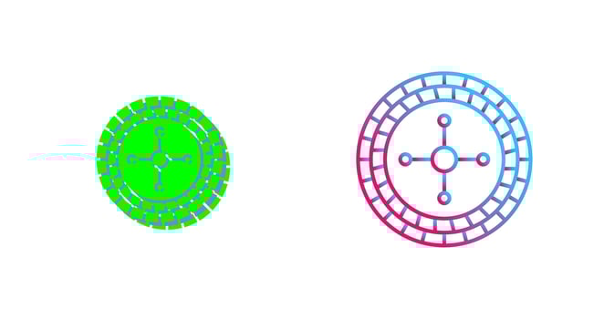 Roulette Icon Design vector