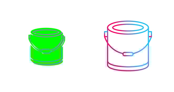Paint Bucket Icon Design vector