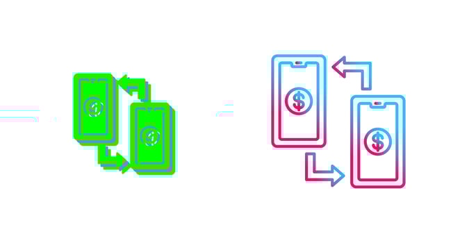 Transaction Icon Design vector