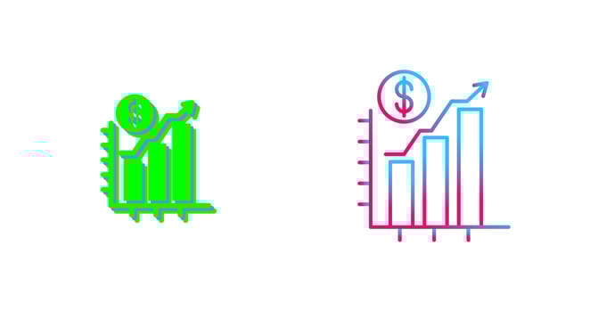 Chart Up Icon Design vector