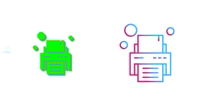 Printer Icon Design vector