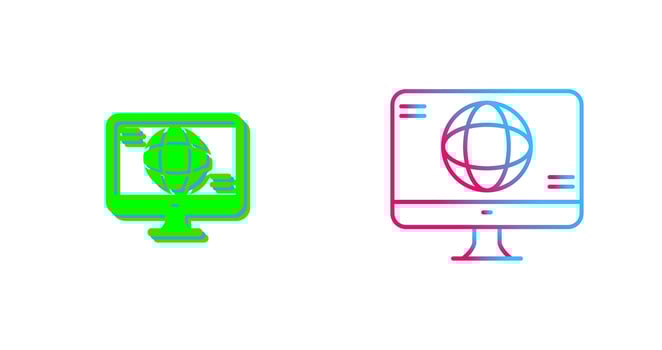 Monitor Icon Design vector