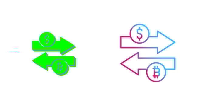 Money Exchange Icon Design vector