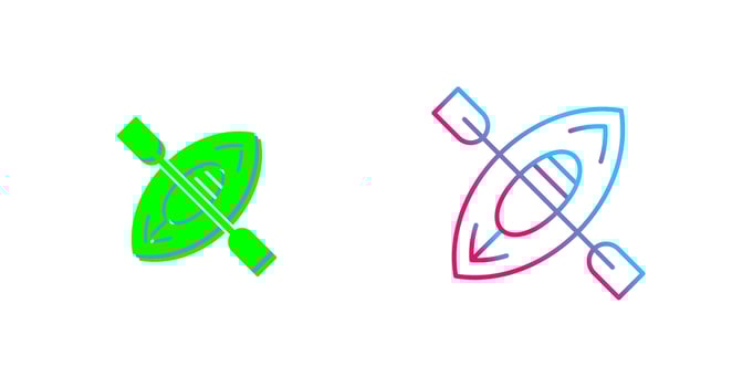 Kayak Icon Design vector