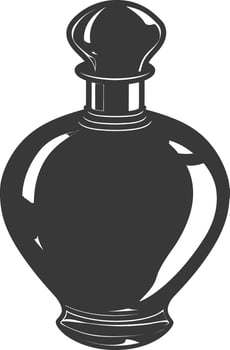 Silhouette perfume bottle black color only vector